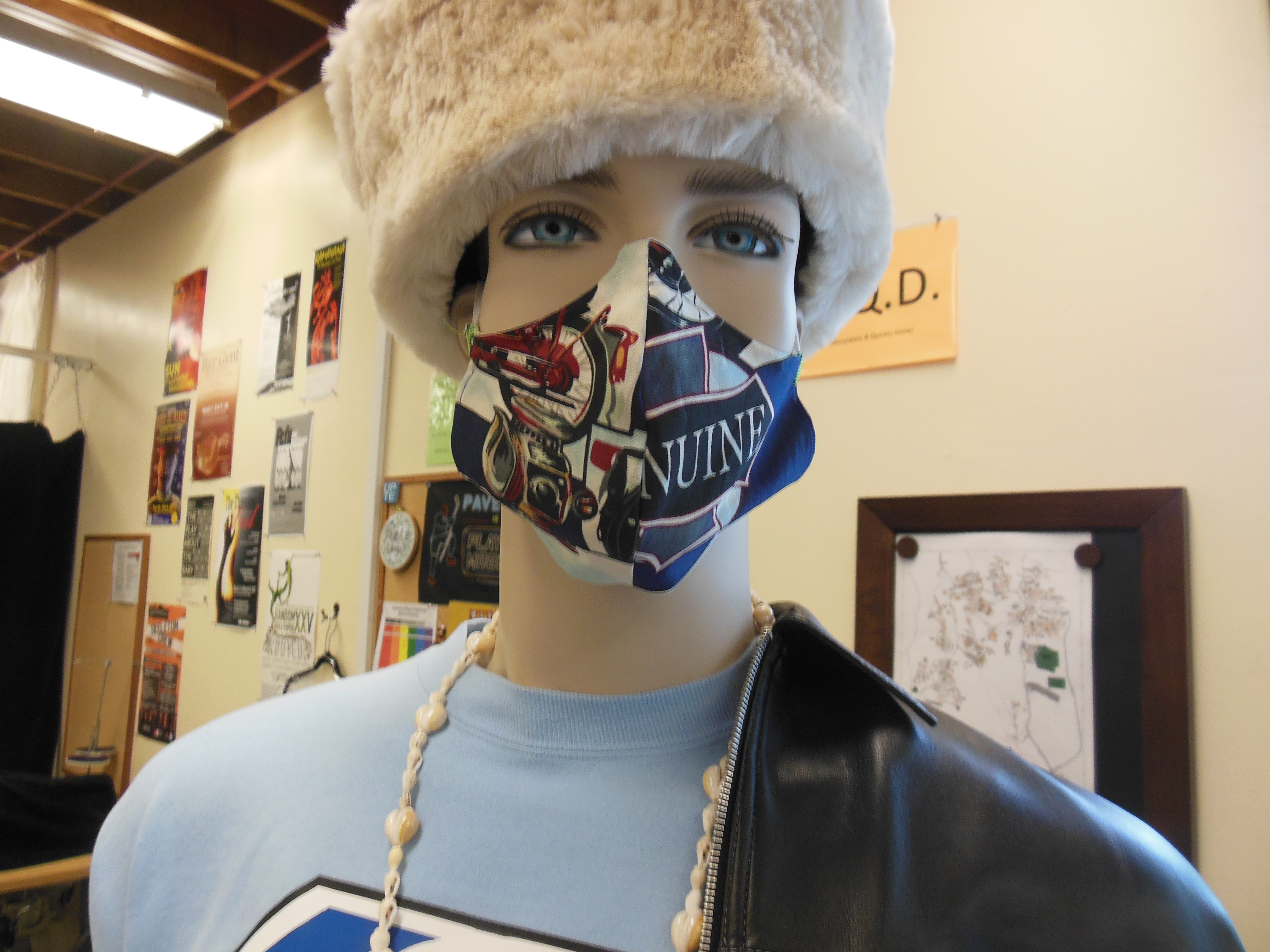 A completed mask at the UCSC Costume Shop